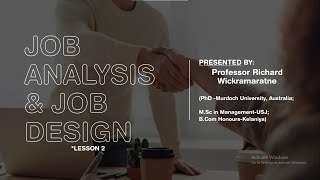 Job Analysis & Design