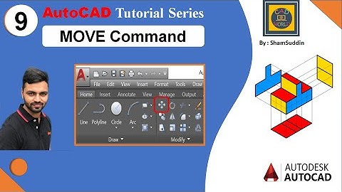 #9 | Move Command | Autodesk-AutoCAD | AutoCAD2018 | AutoCAD Tutorial Series |