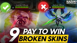 9 BROKEN SKINS THAT BUFFS YOUR HERO | PAY TO WIN | MOBILE LEGENDS