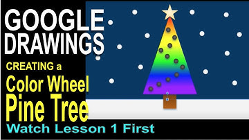 How To Create a Color Wheel Pine Tree In Google Drawings