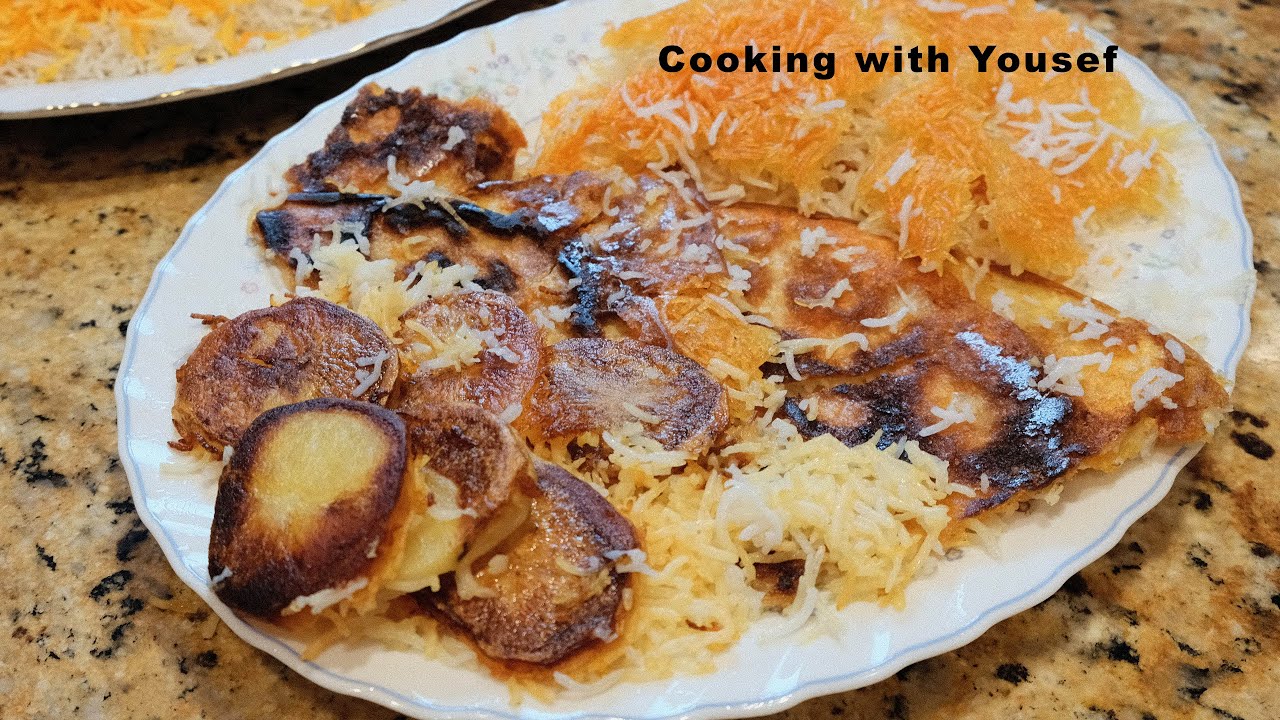 Persian Basmati Rice with Three Kinds of Tahdig (Crispy Rice) Cooking