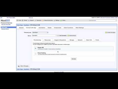 OpenStack module for HostBill   product config VPS