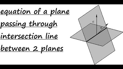Equation of plane passing through intersection line of two planes