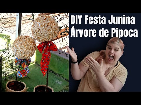 Árvore de Pipoca aprenda como fazer passo a passo | Decoração para Festa Junina