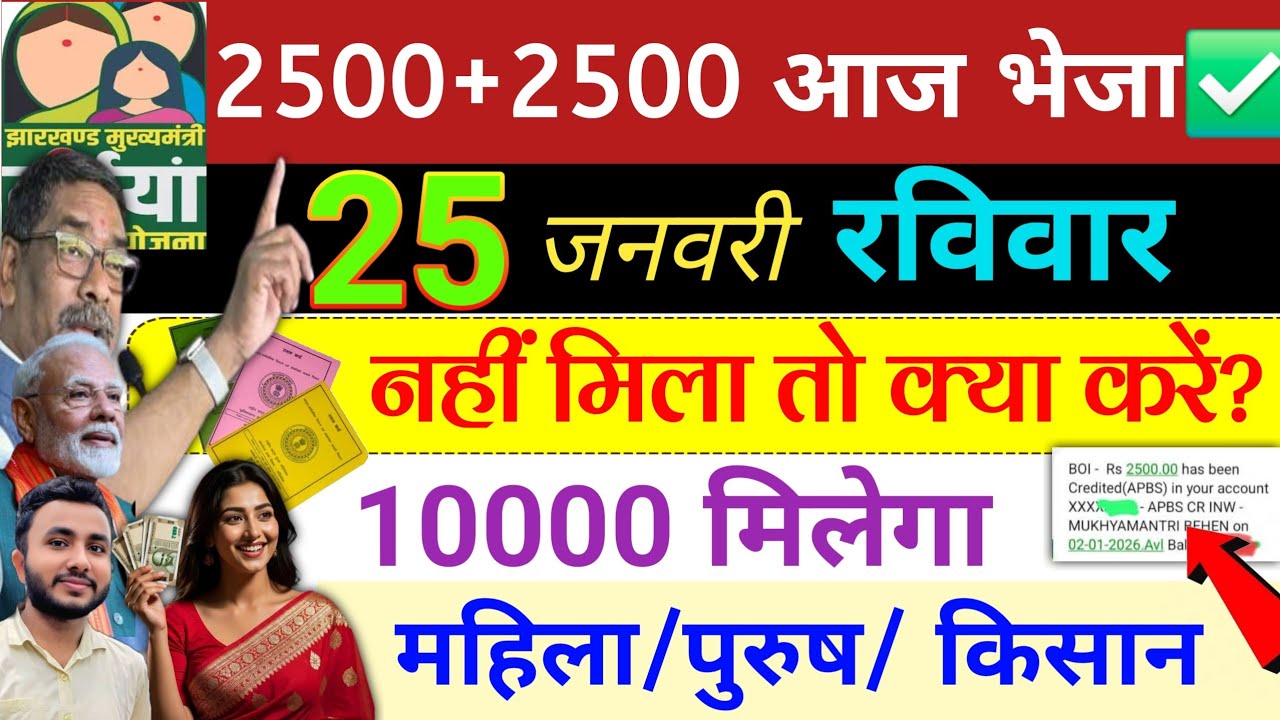 25 जनवरी~ महिला को 10000 मिलेगा✅ maiya Yojana ka paisa kab milega? ration card | maiya yojana 2500