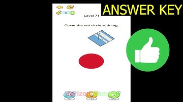 Brain Ace LEVEL 71 Cover the circle with rag - Gameplay Walkthrough Android IOS