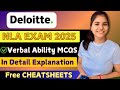 Deloitte NLA Verbal Ability Questions Deloitte NLA Exam Questions Deloitte Previous Year Questions