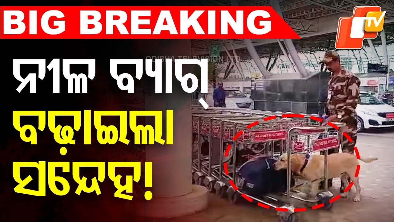 Live | ନୀଳ ବ୍ୟାଗ୍ ବଢ଼ାଇଲା ସନ୍ଦେହ ! Unknow Bag In Bhubaneswar Airport | Odia News