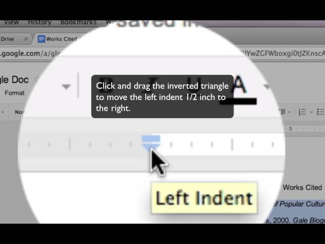 google docs tip how to format an entire works cited list with how do you indent for works cited