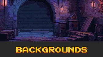 Battle Backgrounds Pixel Art, Game Assets