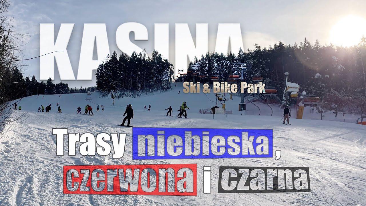 Narty dla Początkujących - Kasina Wielka - zjazd trasą Niebieską, Czerwoną i Czarną