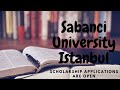 Sabanci University Istanbul Turkey Fully Funded Scholarship 2020| Monthly Stipend 3200 TL (English)