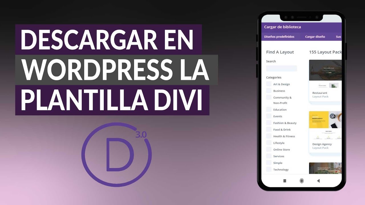 C mo Descargar En WordPress La Plantilla Divi Builder YouTube