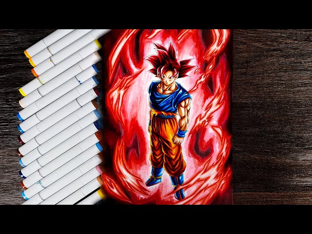 Super Saiyan God Goku Drawing | DragonBallZ Amino