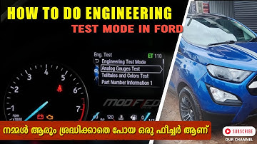 HOW TO DO ENGINEERING TEST MODE | ET MODE | ECOSPORT 2023 | #knowledge