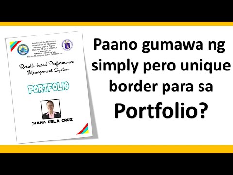 Paano gumawa ng unique portfolio border sa Microsoft Word at Photopea