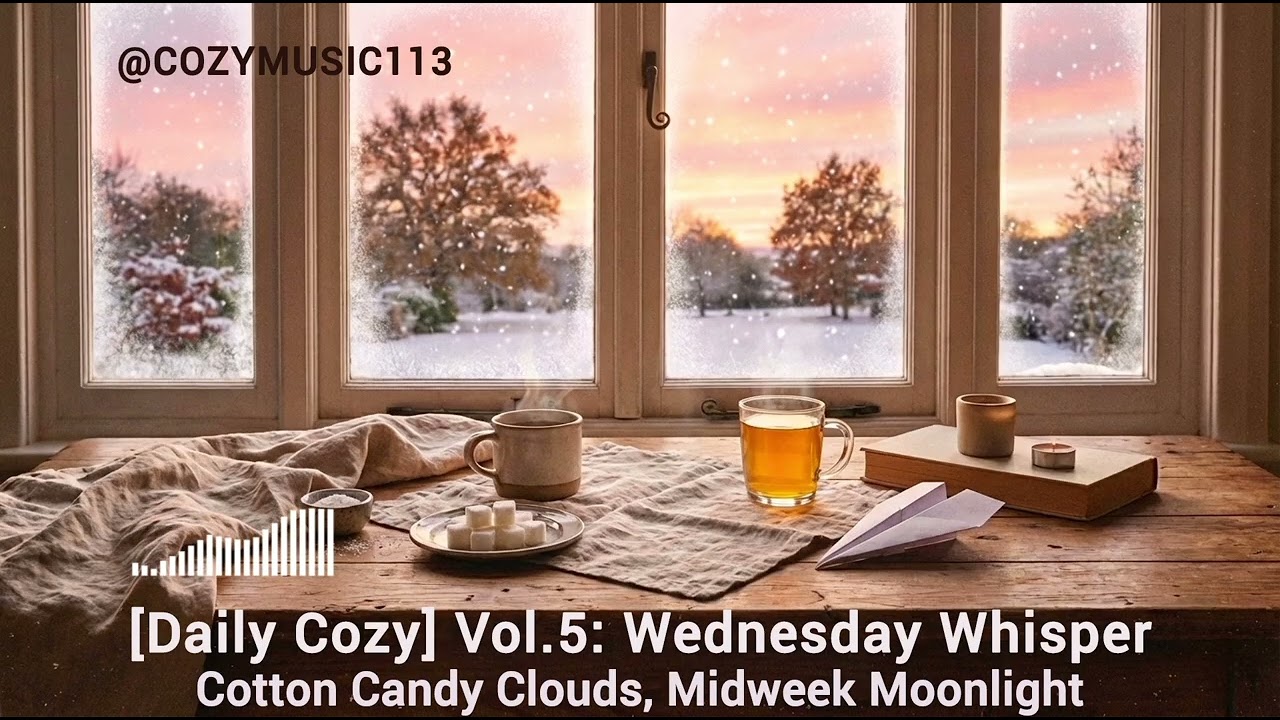 ​[Playlist] 몽환적인 수요일의 솜사탕 노을, 꿈결처럼 흐르는 위로 ☁️ | Cotton Candy Clouds, Midweek Moonlight