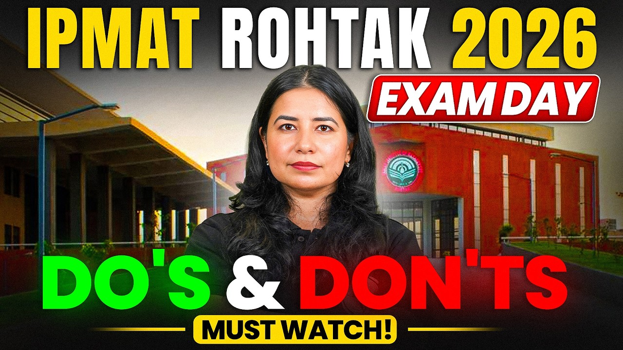 IPMAT Rohtak 2026 Final Day Strategy 🔥 What to Do & Avoid Before Exam ...