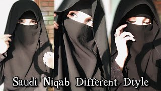 How to wear Saudi Niqab Tutorial in different Style || Saudi Niqab