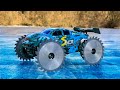 EXPERIMENT : Mega Saws Instead Of Wheels On a Very Fast 60KM/h  Radio-Controlled Car