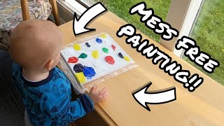 Mess Free Finger Painting - How to Entertain Your Toddler! screenshot 4