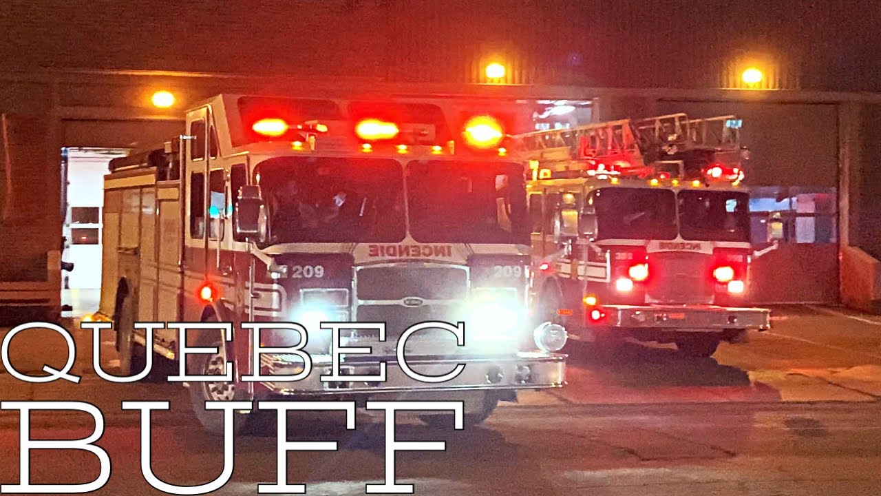 Laval Fire Department (SSIL) Clips of fire units & Stations Responding ( 2 & 9 ) to various calls.