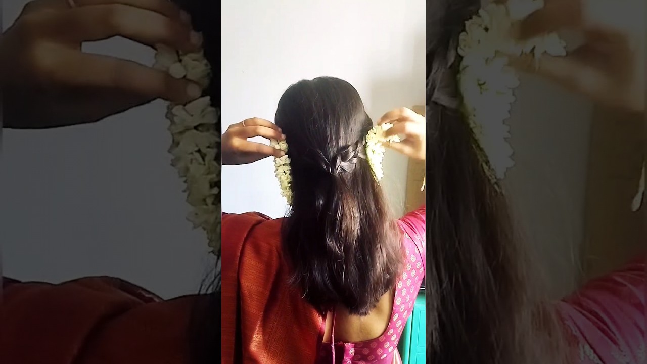 easy hairstyle for short hair/ saree hairstyle #hairstyles #sareefashion