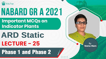 NABARD Gr A 2021 | Phase 1 and 2 | ARD Static | Important MCQs on Indicator Plants