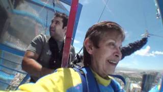 Sky Jump - Lorrie Jumping from Top of Stratosphere Hotel in Las Vegas