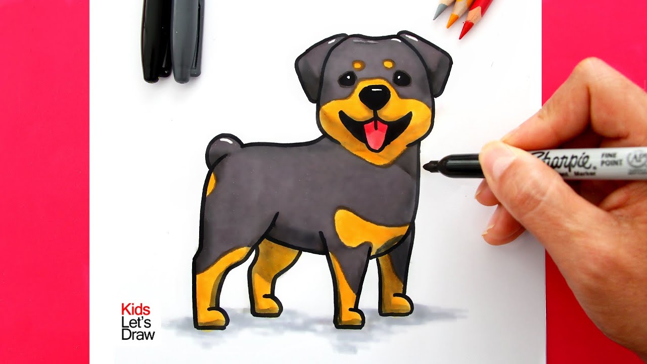 Detalle 37+ imagen dibujos de rottweiler