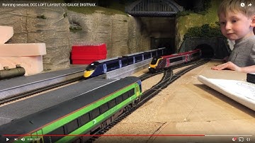 Running session, DCC LOFT LAYOUT OO GAUGE DIGITRAX.