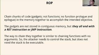 Celebrity UB CSE 610 W11 Return Oriented Programming ROP-1 Profile