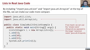 Part 1   Lists and Sets in Java