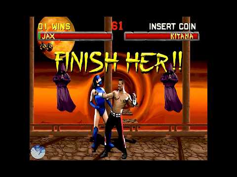MORTAL KOMBAT 3 - JAX vs KITANA | INSANE TIGHT MATCH! #Shorts