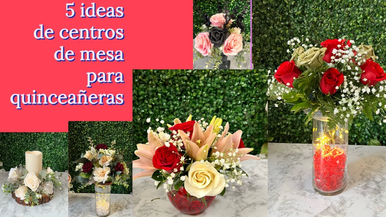 5 centros de mesa para quinceañera, image size:1280x720
