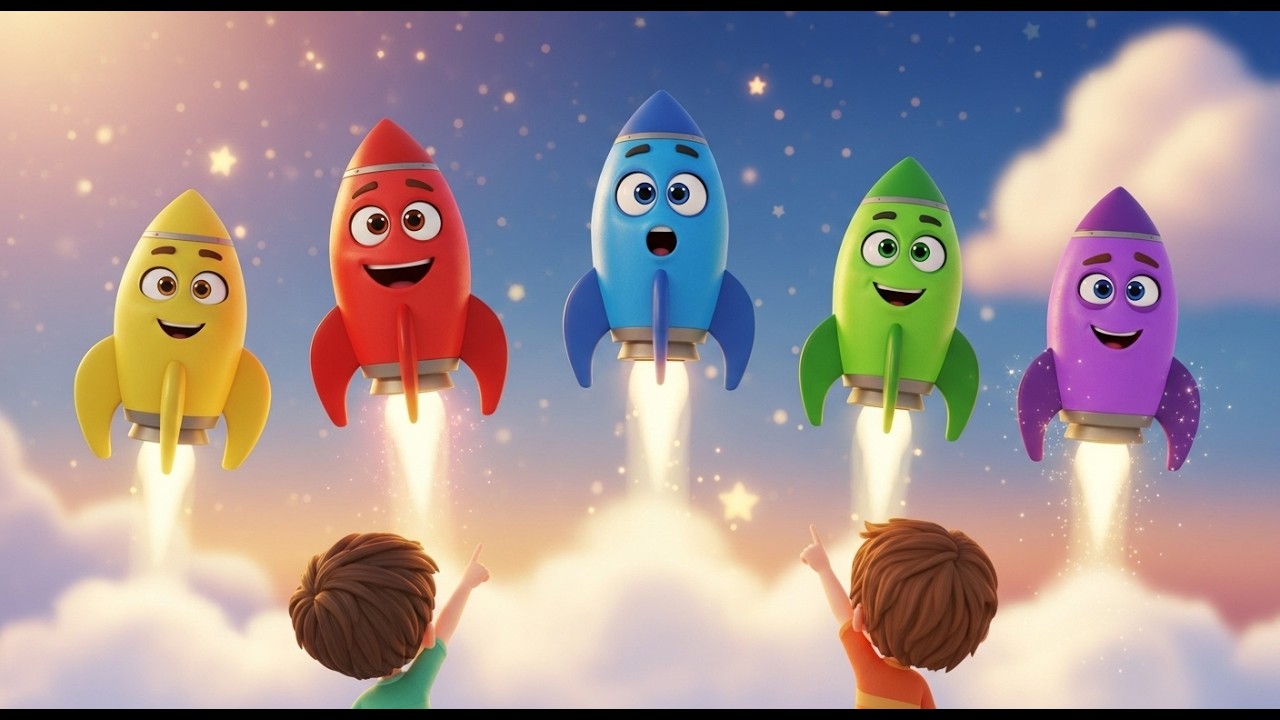 5 Little Rockets Five Little Toy Rockets Zoom Zoom Zoom | Space Adventure & Counting ...
