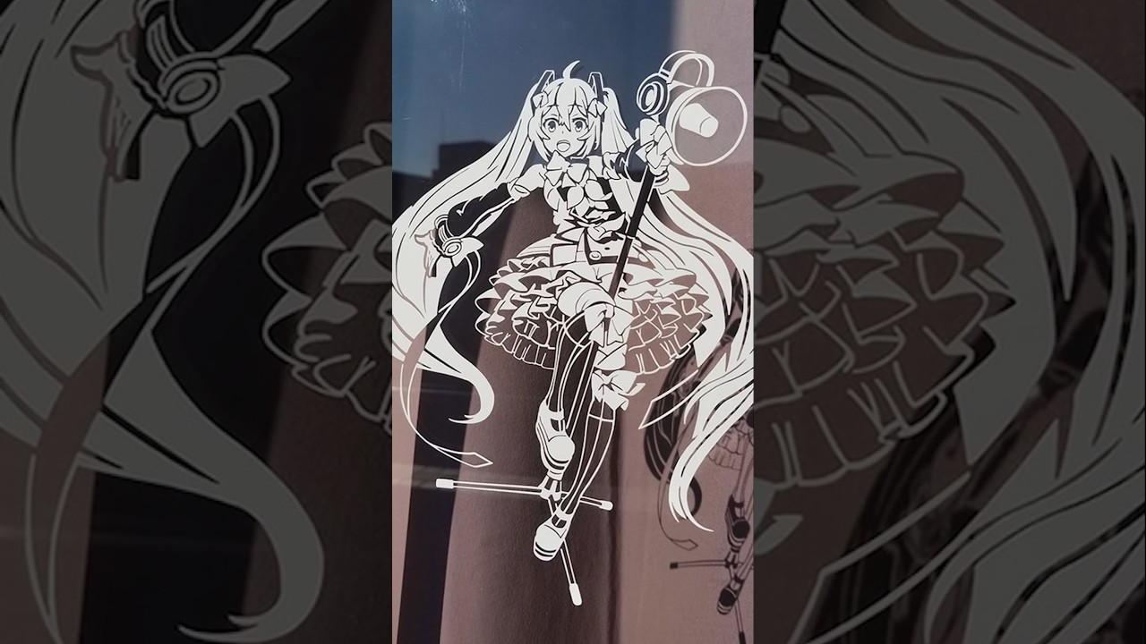 ふりかけ様🐥 #初音ミク #イラスト #切り絵 #マジカルミライ カッティングステッカー Vocaloid HatsuneMiku