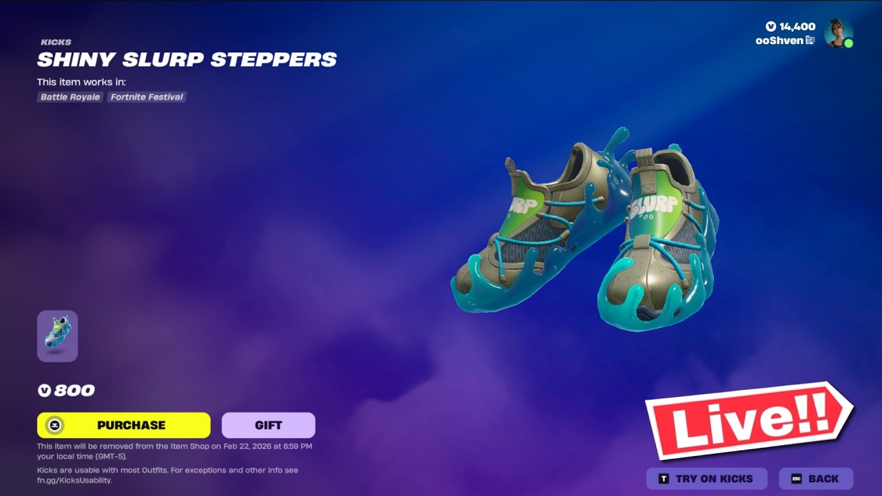 🔴 *NEW* FORTNITE SHINY SLURP STEPPERS UPDATE! ITEM SHOP TODAY! (Chapter 7 LIVE)