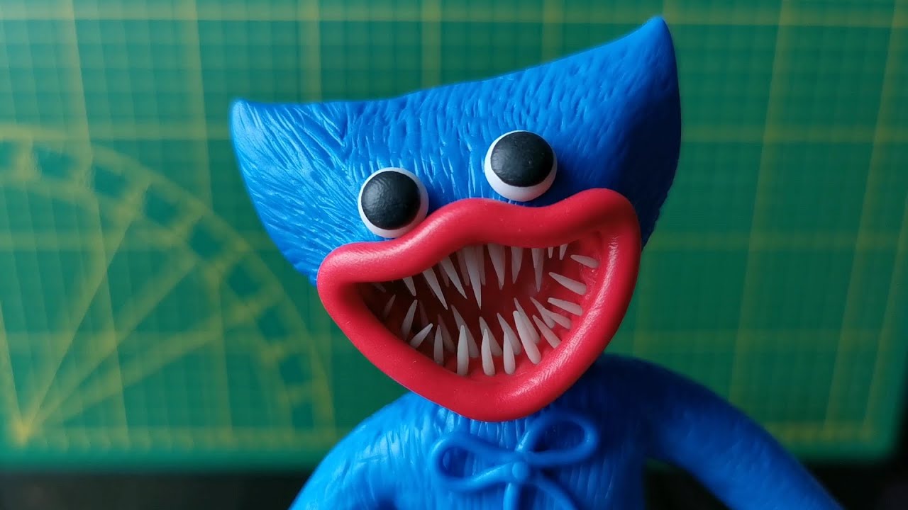 Huggy Wuggy Sculpture✋Poppy Playtime➤Polymer clay tutorial★Creatures Rose Clay★