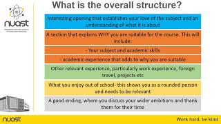 Year 12 UCAS Session 7:  The Personal Statement Opening