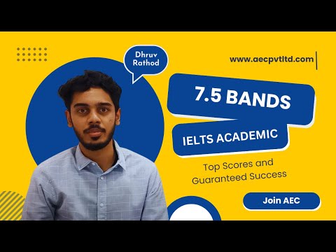 Overall 7.5 Bands Scored by our Student MR. Dhruv Rathod - Acadia Educare - video from Aecpvtltd