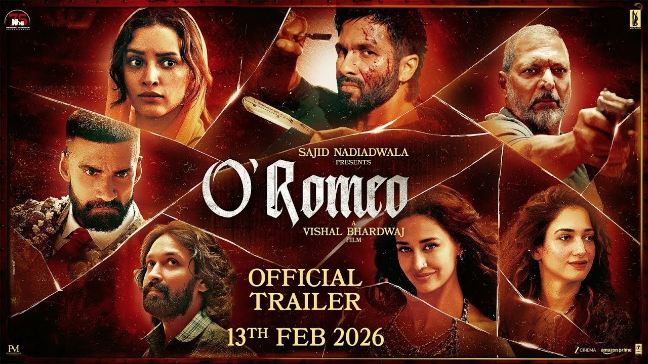 O’Romeo Official Trailer | Shahid Kapoor | Triptii Dimri | Vishal Bhardwaj | 13 Feb