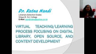 digital library, open source and content development in virtual teaching learning process.