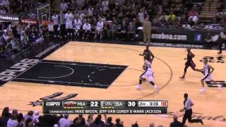 Tiago Splitter hideous fast break - Gm 2, 2014 Finals