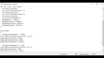 Alat Pendeteksi Kebocoran Gas ( menggunakan Apk Proteus dan Arduino)