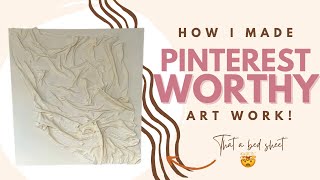 Thrifted Bed Sheet To Pinterest Worthy Art Work