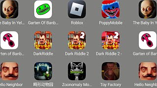 Garten Of Banban 7 Mobile,Zoonomaly Mobile,Roblox,Dark Riddle 2,Dark Riddle Mars,Barry's Prisson Run