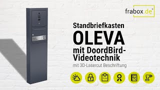 Der Frabox Standbriefkasten OLEVA mit DoorBird-Videotechnik
