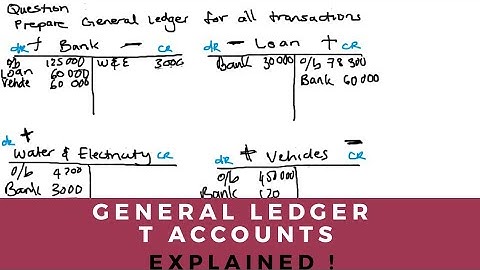 GENERAL LEDGER | How to do T accounts | Introduction to Accounting | Financial Accounting