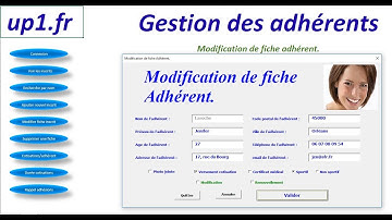 Excel-VBA : Gestion des Adhérents